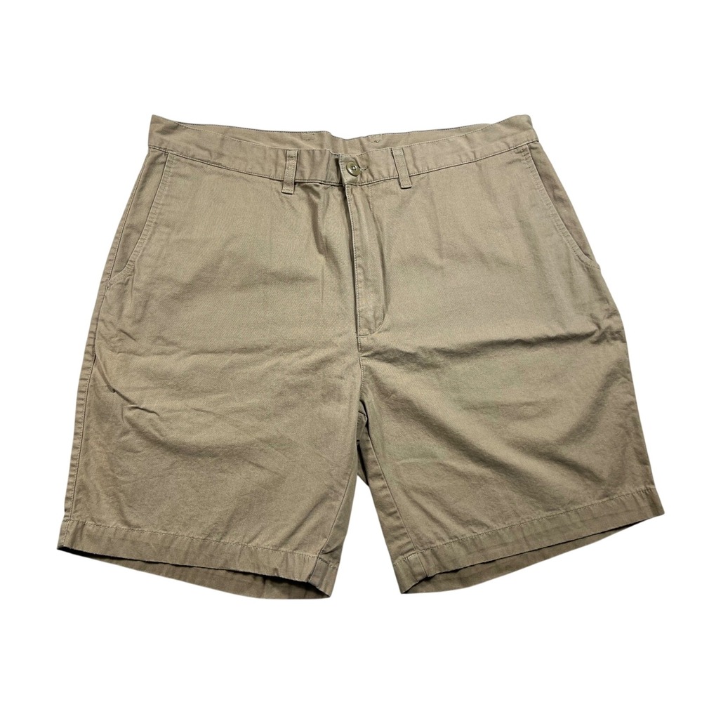 Patagonia Organic Cotton Khaki Chino Shorts Men's 36 Flat‎ Front Hiking Casual